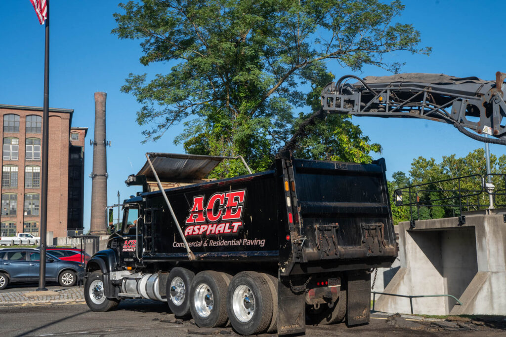 Ace Asphalt commercial paving crew Northern CT